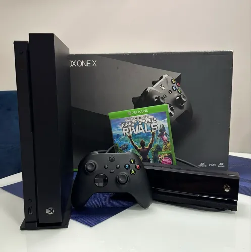 Xbox One X Semi novo com Kinect