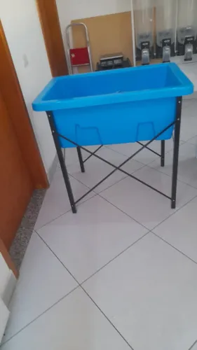 Banheira C/ Degrau Petshop Banho E Tosa Rotomoldada