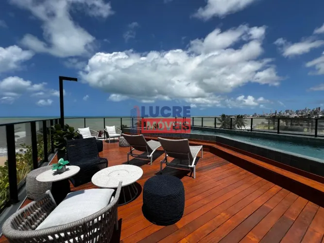 Flat Pé na Areia à venda - 18 m² Mobiliado - Jardim Oceania João Pessoa/PB