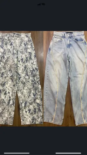 2 calças baggy em jeans