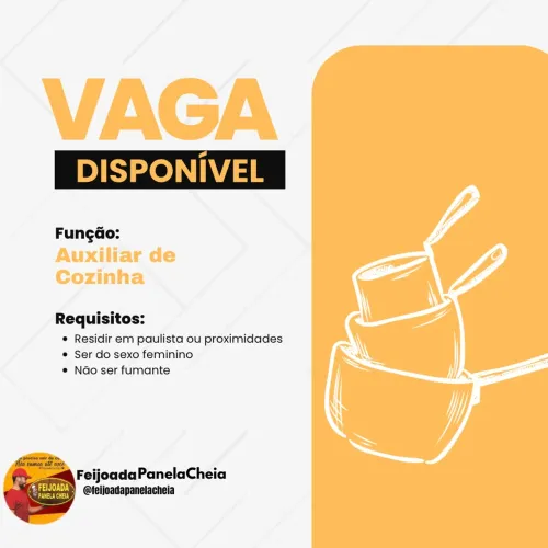 Vaga aux de cozinha