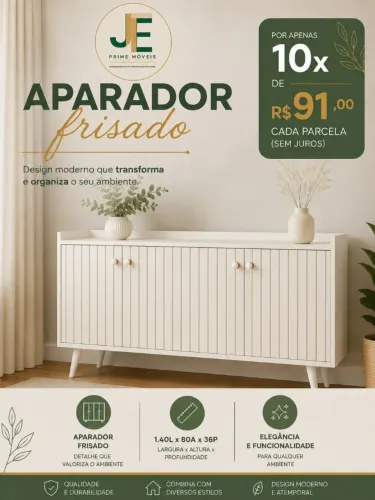 Rei do aparador frizado em mdf