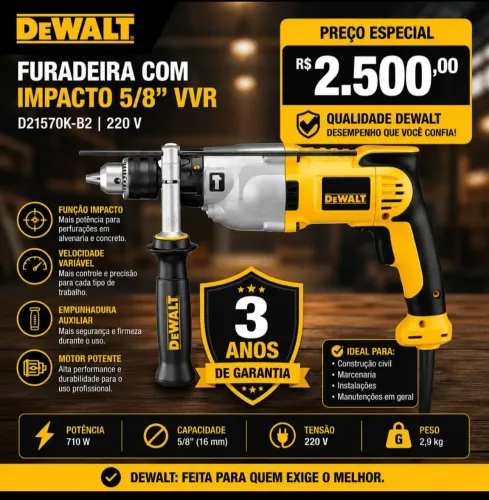 Furadeira Impacto Dewalt 220v