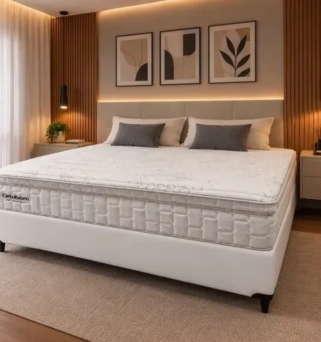 Cama Box KING New Freedom Ortobom - Entrega Grátis p/Fortaleza - Consultar Regiões