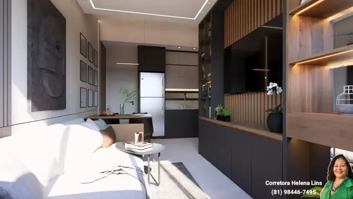 Apartamento com 1 quarto, 26 m², andar ALTO - Boa Vista - Recife - PE