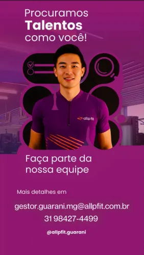 Vaga para Professor(a) e Estagiário(a) de Educação Física - ALLP FIT Guarani