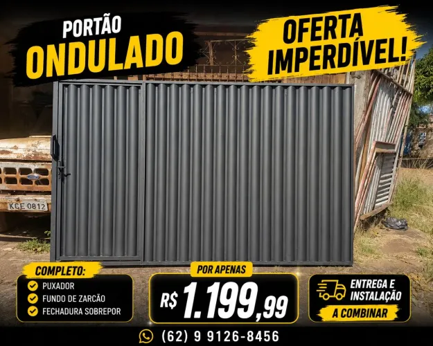 Portão novo com social R$1.199,99