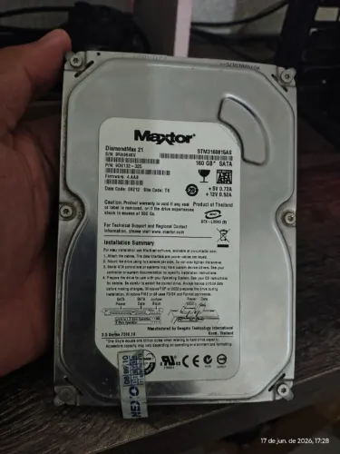 Hd Maxtor 160gb (com defeito)