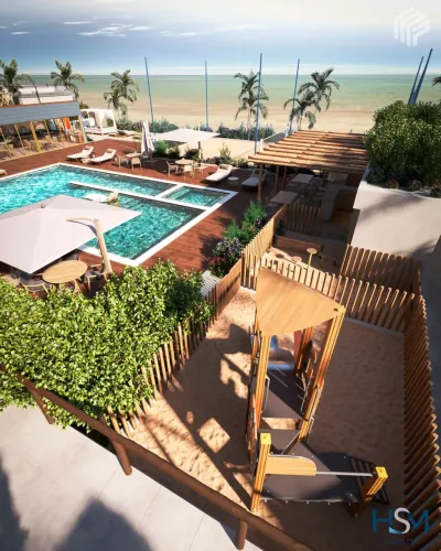 Seu pedaço do Caribe te espera em Maragogi.  Beira-mar | Rooftop | Resort completo |