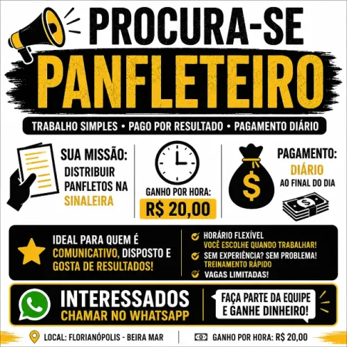 VAGA PARA PANFLETEIRO