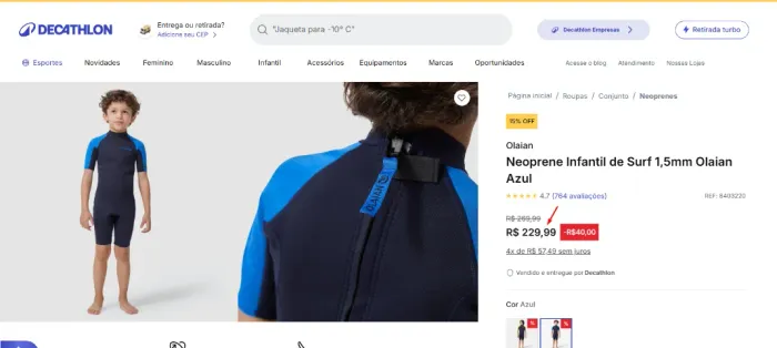 Roupa de Neoprene OLAIAN Decathlon Preta - Tamanho M - Pouco Usada