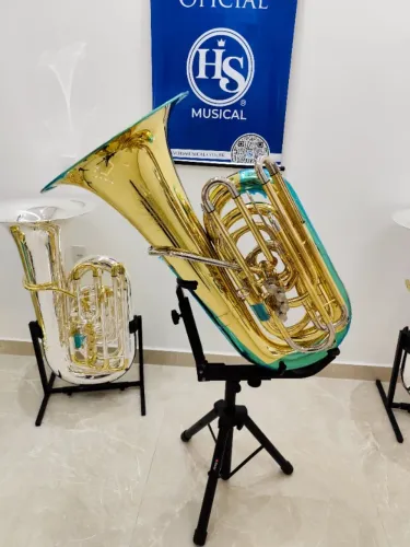 Tuba 5/4 HS Musical TB6 Sib - Laqueada c/ Níquel - Nova - Aceito trocas - Parcelo 21x