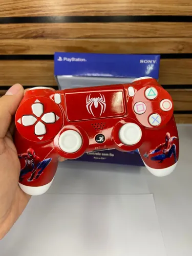 Controle Ps4 Sem Fio Spider-Man