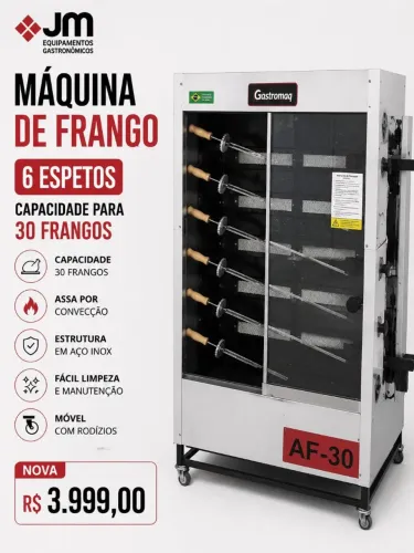 Maquina frango 6 espetos JM  Sônia 