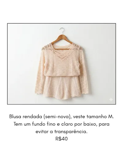 Blusa de frio rendada