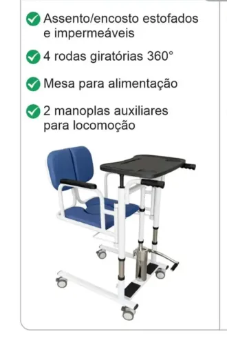 Cadeira de transferência e apoio idoso