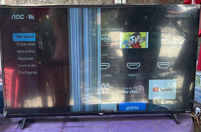TV AOC 42 polegadas com defeito