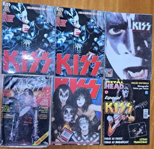 LOTE - REVISTAS ANTIGAS DO KISS + PÔSTER GIGANTE