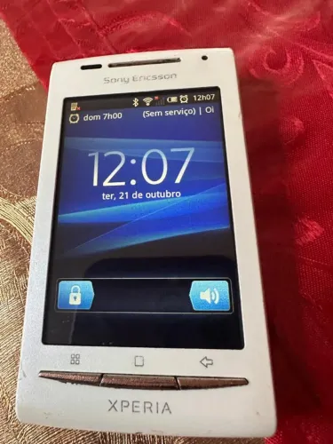 Sony Ericsson Xperia X8 (E15a) Lilás/Roxo - Raro - Funcionando + Cabo!