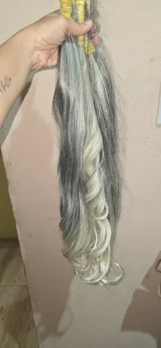 Cabelo bio humano organico 80 cm loiro
