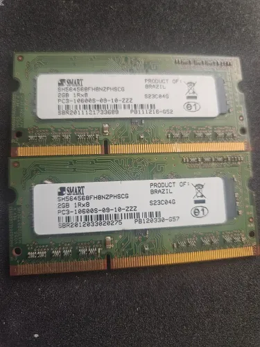 Memória notebook DDR 3 4 GB dual channel