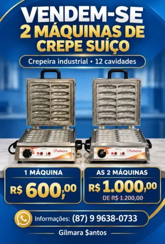 Vendem-se máquinas de crepe