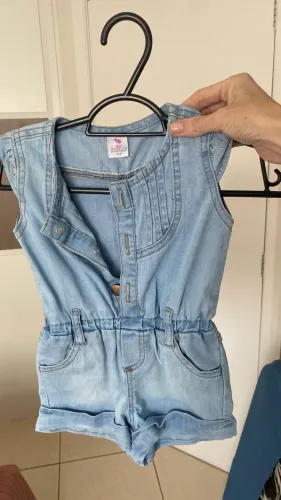 Macaquinho infantil jeans - 20 