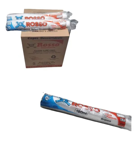 300un Copos Descartáveis BRANCO 180ml (ROSSO) LEIA A DESCRIÇÃO!