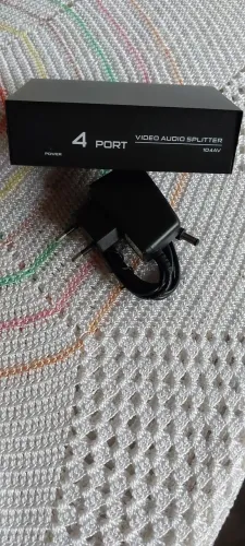Spliter rca áudio e vídeo 4 port