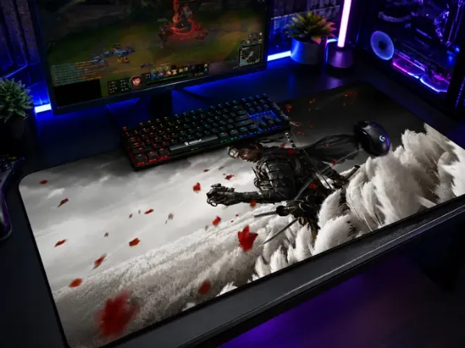 Mousepad gamer Samurai Japonês