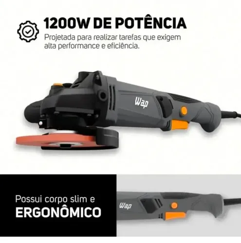 Esmerilhadeira Lixadeira 5 Pol. Wap 1200W.- Pronta Entrega 