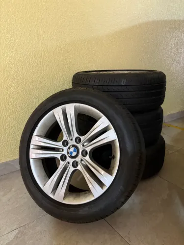 Jogo 4 Rodas 17 BMW 320i + Pneu Pirelli Cinturato P7 P 225/50R17 Run Flat 