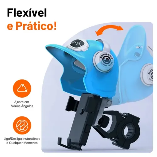 Suporte Para Telefone Celular De Moto Com Capacete Pequeno E Navegação Elétrica De Motocic