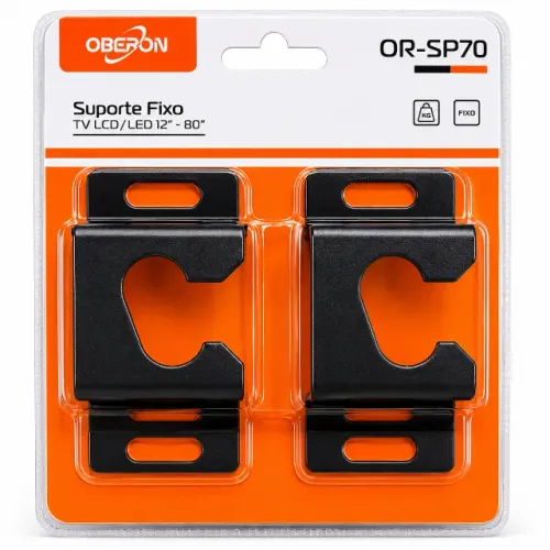 Suporte Fixo Universal para TV LCD LED Smart TV 12 a 80 Polegadas Aço Reforçado Parede pod