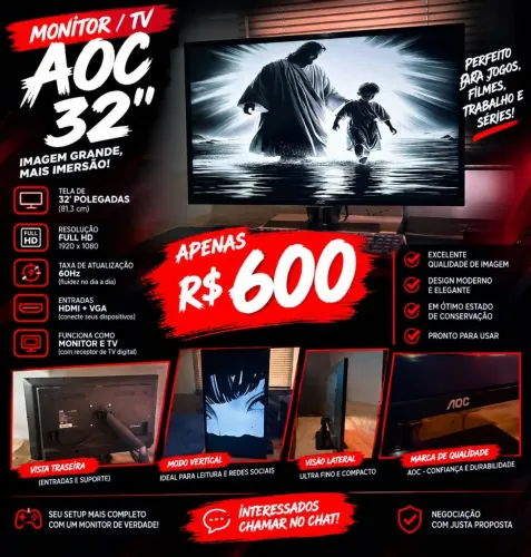 MONITOR TV AOC 32 "