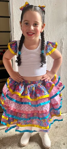 Conjunto junino infantil menina 