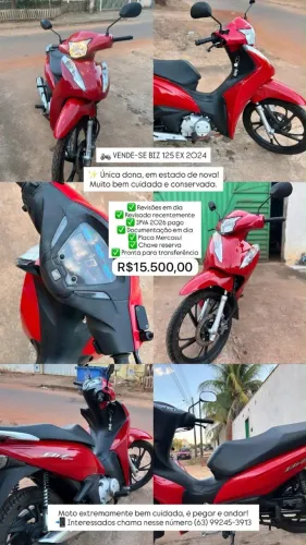 Moto Biz 125 EX 2024