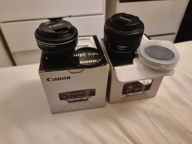 Lentes Canon 24mm e 50mm 