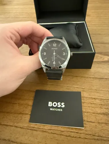 Relógio De Couro Hugo Boss - Original - Completo