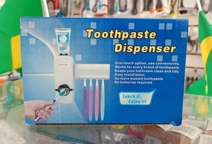 Dispenser Automático de Pasta de Dente com Suporte para Escovas - Novo