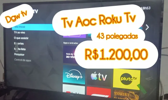 Tv aoc roku 43 polegadas