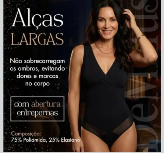 Body preto Demillus- alta compressão