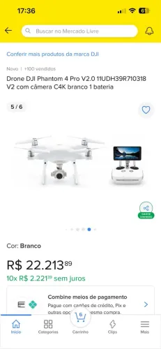 OPORTUNIDADE! Drone dji phantom 4 pro v2.0