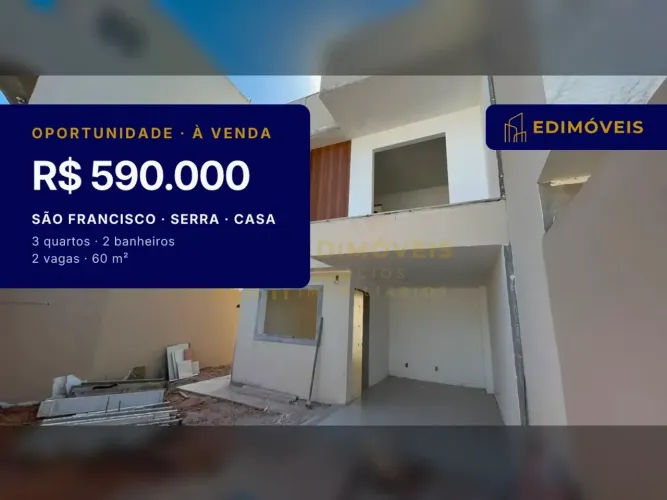 Conforto e praticidade: casa em São Francisco com 1 suíte e 2 vagas!