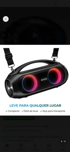 Boombox AWS BBS-02 A Bivolt Aiwa | Som Potente e Portátil
