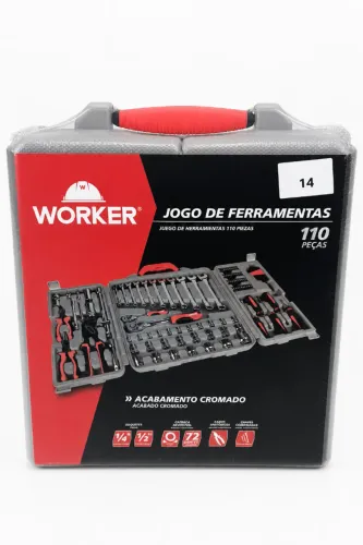 Jogo de Ferramentas Worker 110 Peças ? NOVO e LACRADO