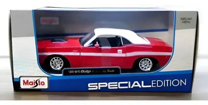 Miniatura Dodge Challenger R/t 1970 Vermelho Maisto 1/24