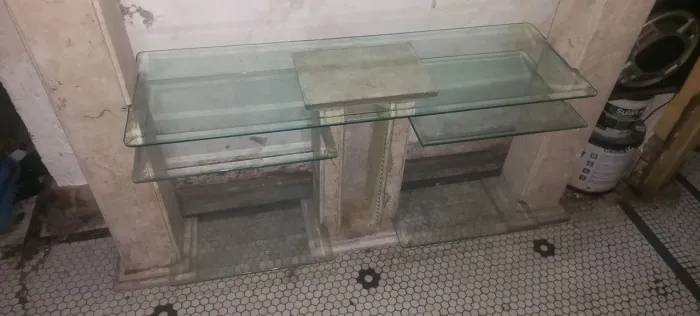 ESTANTE DE MÁRMORE E.VIDRO! LINDA!