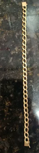 Pulseira de ouro 18k  masculina 6.7 gramas,  tamanho 22cm obs(tem avaliação do ourives)  