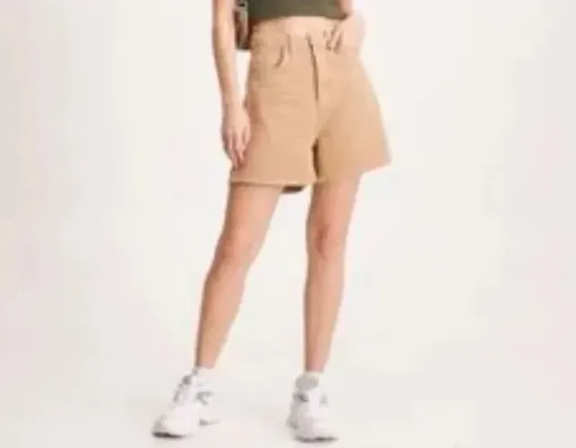 short mom jeans bege renner